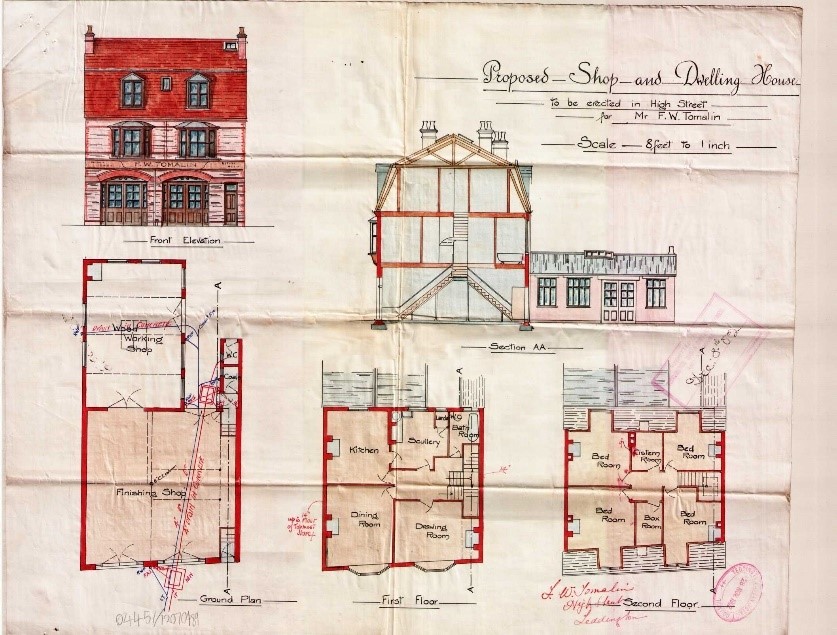 Figure 20 Original drawing of 38-40 High Street