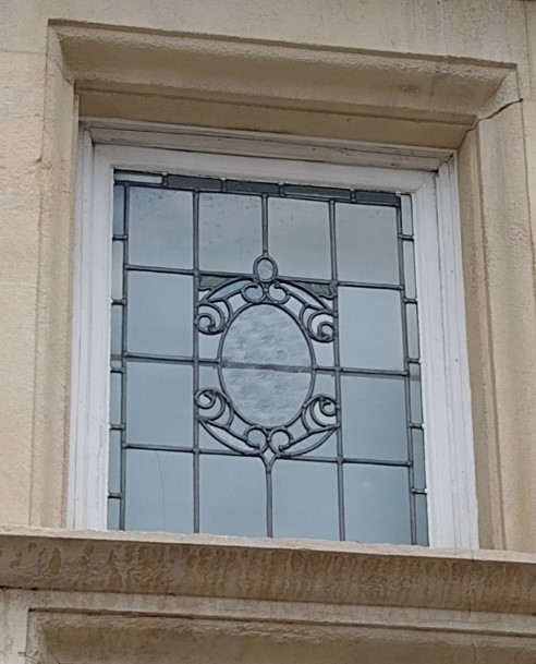 Figure 90 Leaded light window at Teddington Library