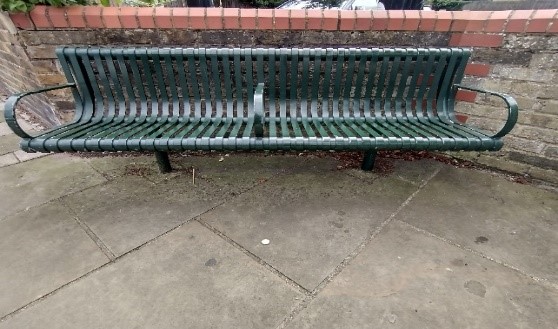 Figure 115 Bench outside Cedar Road car park