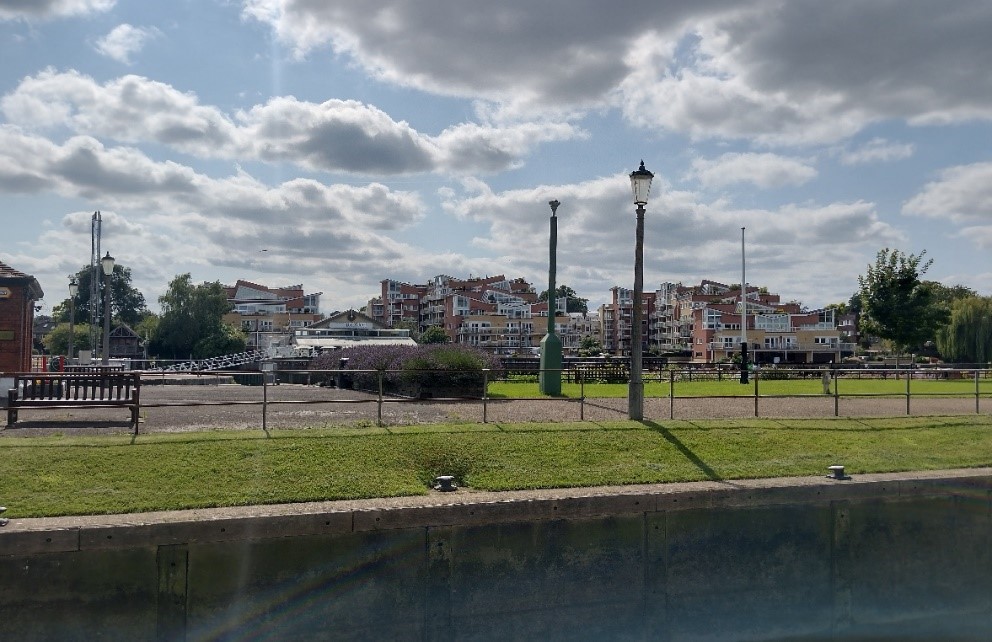 Figure 58 View of Fairmile, Regatta and Admiral House from the river