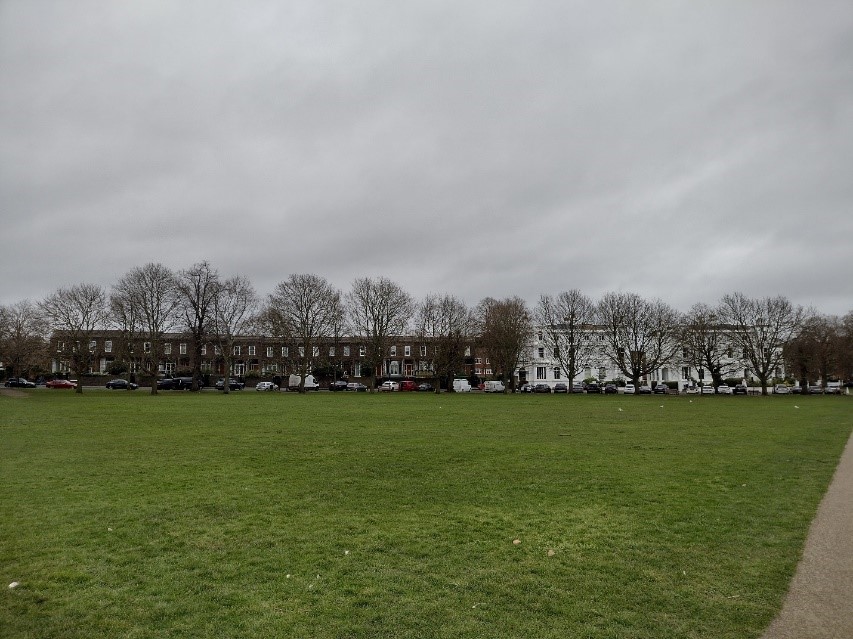 Figure 25 View of Portland Terrace from the Green