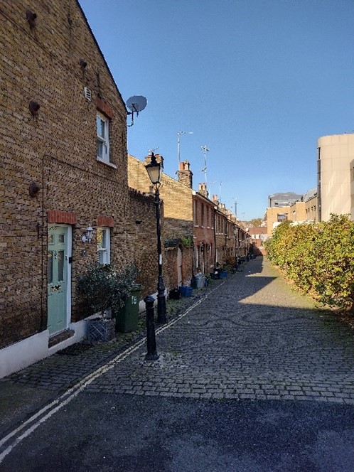 Figure 73 St James' Cottages looking north