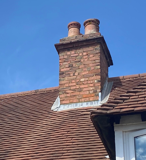 Figure 36 Example of chimney set into the ridge