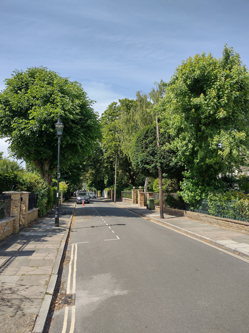 Figure 9: View looking north along Trafalgar Road