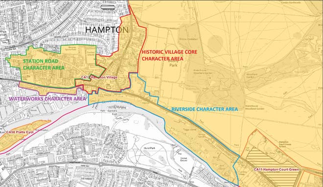 Figure 17: Map showing the character areas