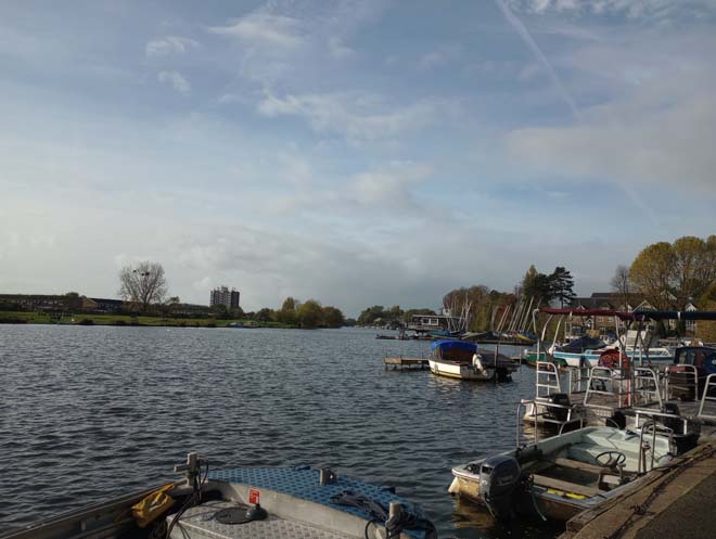 Figure 33: View looking west (upstream) from Bell Hill Recreation Ground