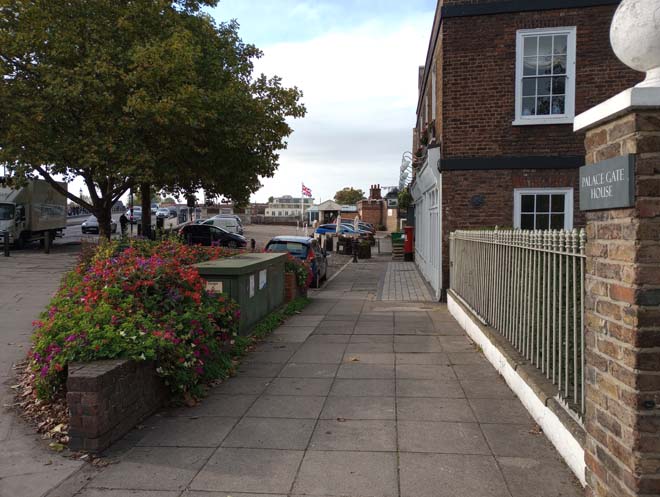 Fig. 36 View from Palace Gate towards the River Thames.