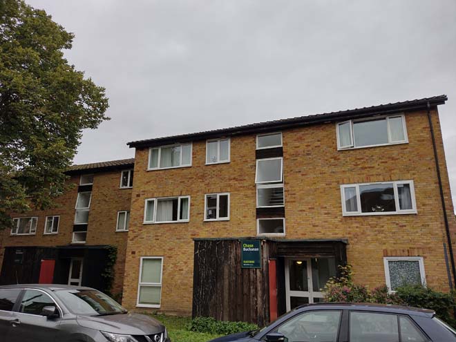 Fig. 20: A 1970s block of flats has a large footprint on the north-east section of Queen's Road