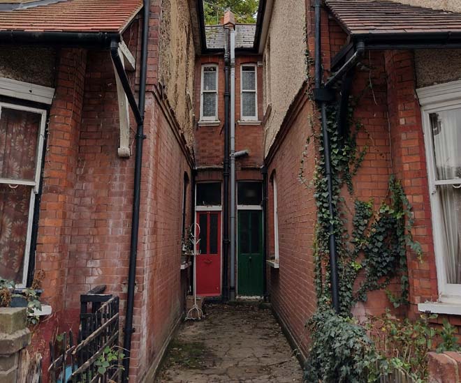 Fig. 57: A pair of doors set back in the same terrace