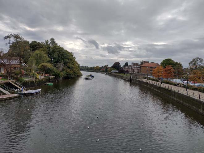 Fig. 135: View south from the apex of the bridge