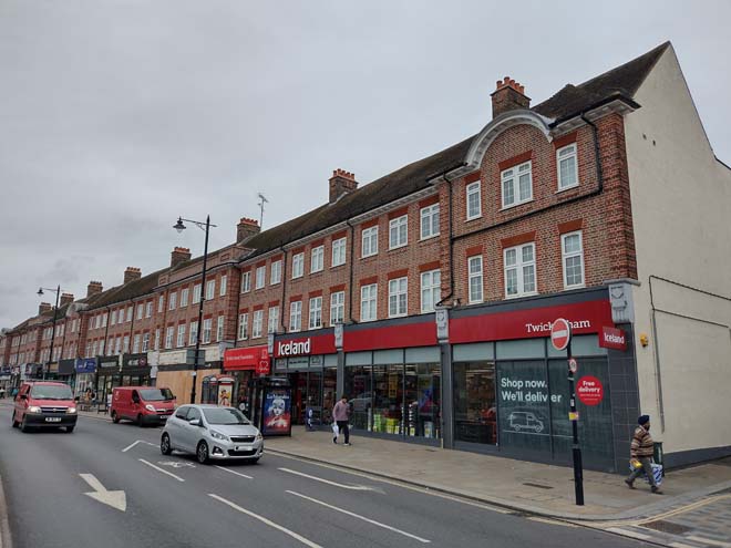 Fig. 159: The south shopping parade dominates the south side of King Street and was built after the road was widened