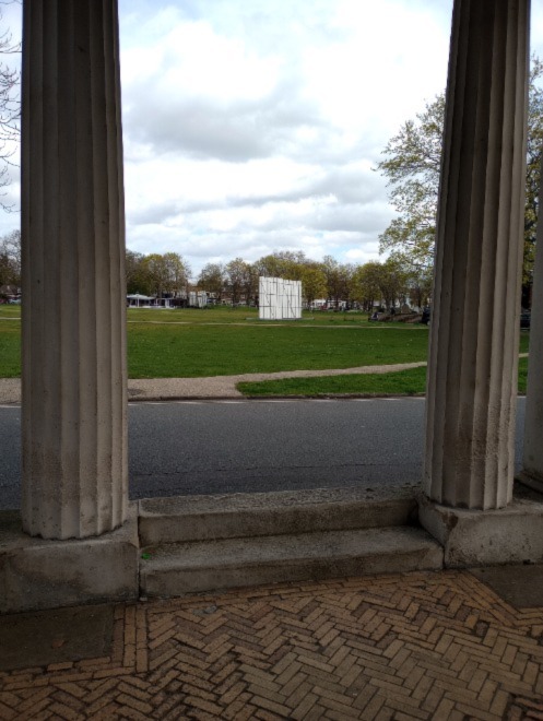 Figure 50: Cambridge Cottage porch with view across the Green