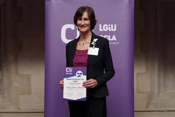 Cllr Julia Neden-Watts a finalist for Councillor Innovator of the Year Award