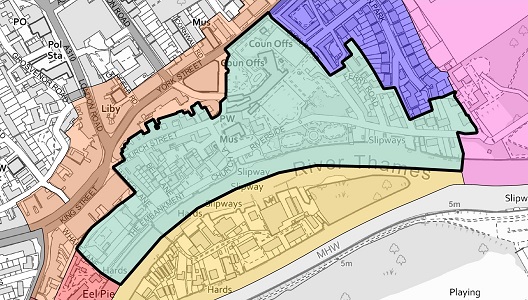 Fig. 79: Historic Centre and Riverside Character Area Map